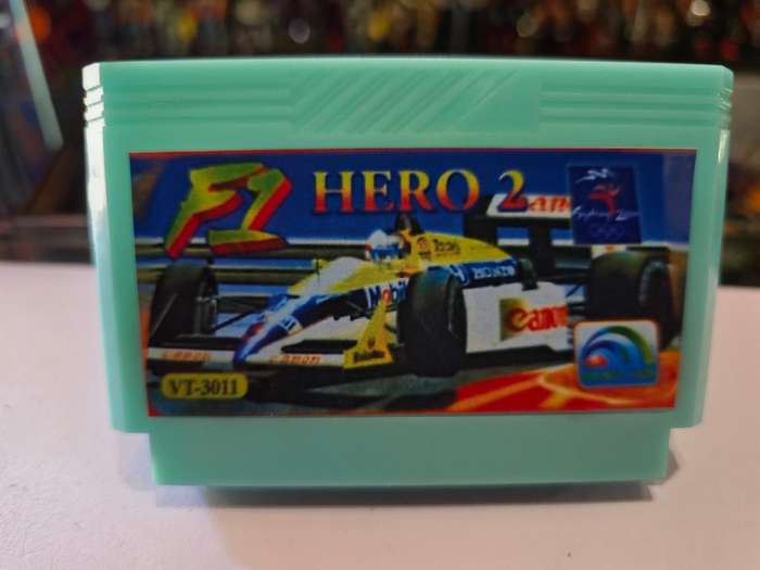 Vintage Tv Game Cartridge Famicom F1 Hero 2