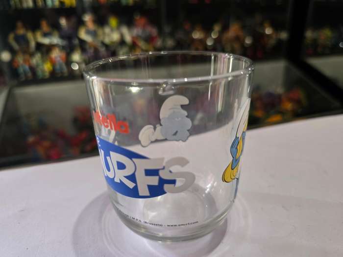 x3 Smurfs Glas With 3 Keyrings
