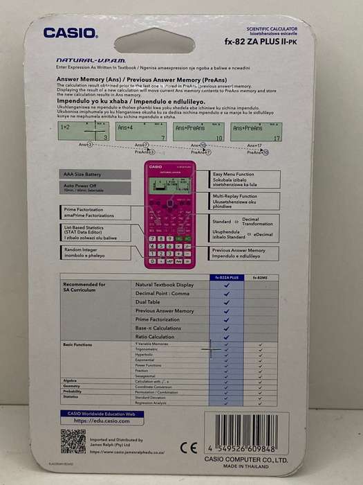 CASIO FX-82ZA PLUS II