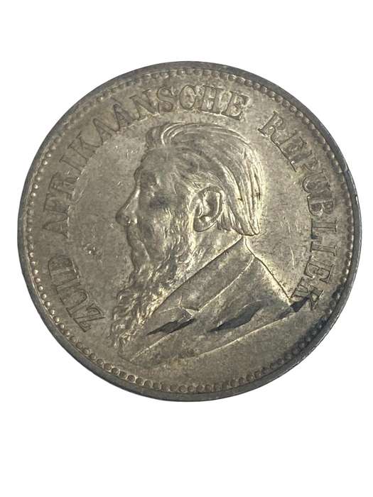 1895 - 2 and a Half Shilling - Paul Kruger ZAR Half Crown