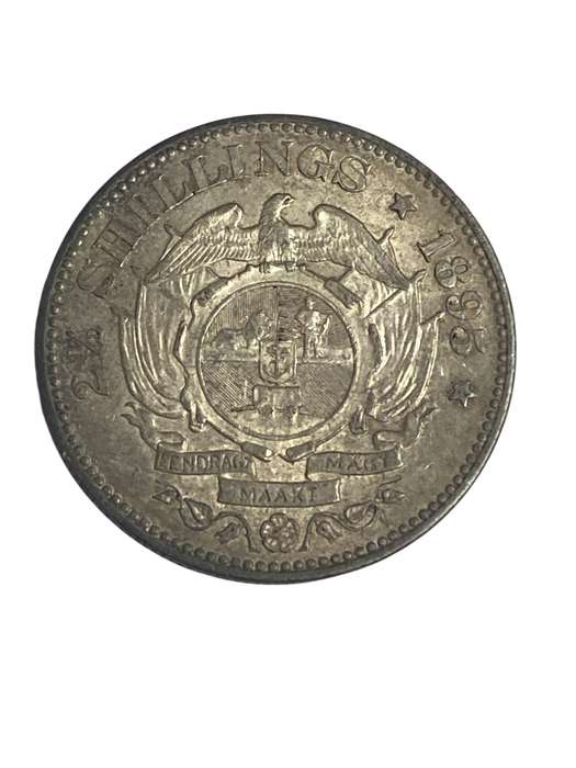 1895 - 2 and a Half Shilling - Paul Kruger ZAR Half Crown