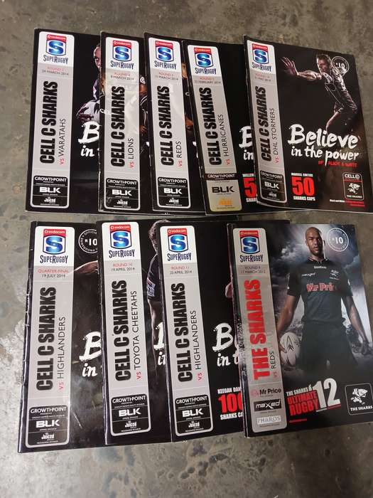 Rugby Programmes Sharks Lot