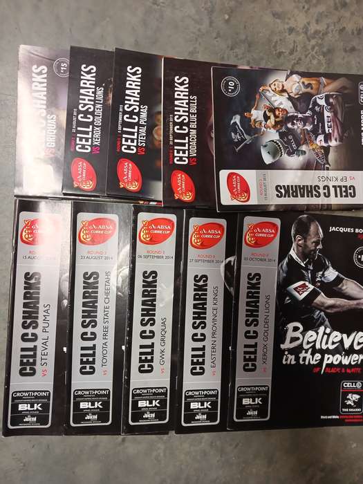 Rugby Programmes Sharks Lot