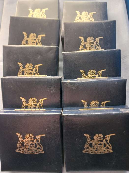 SA Mint Coin Empty Holders / Boxes Lot x 10
