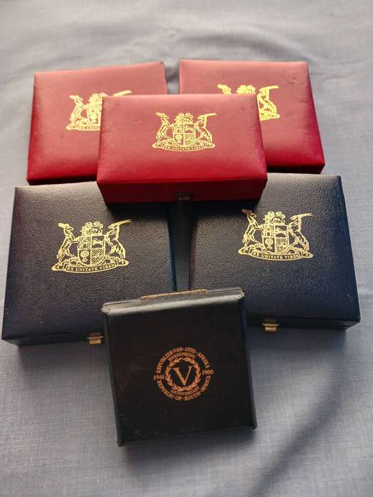 SA Mint Coin Empty Holders / Boxes Lot