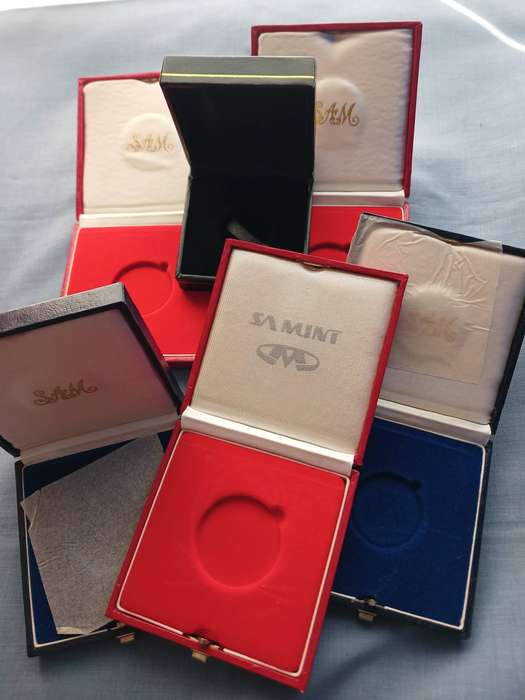 SA Mint Coin Empty Holders / Boxes Lot