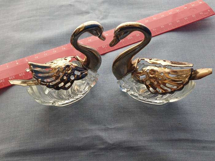 Antique Bird Jam Holder - Set