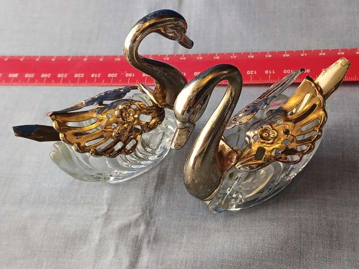 Antique Bird Jam Holder - Set