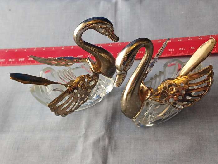 Antique Bird Jam Holder - Set