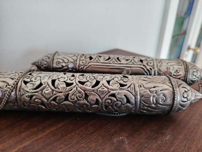 Vintage ornate Tibetan prayer scrolls