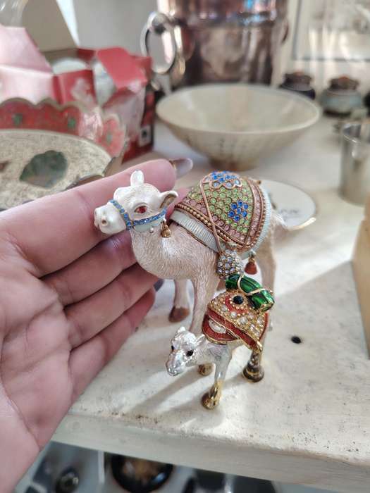 Beautiful hidden treasures bejeweled camel trinket boxes