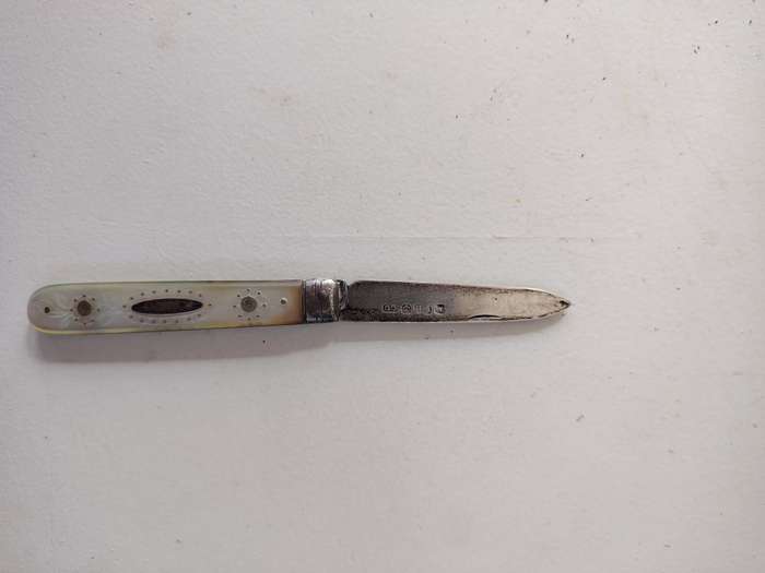 FINE EDWARDIAN SILVER&MOTHER OF PEARL PEN KNIFE