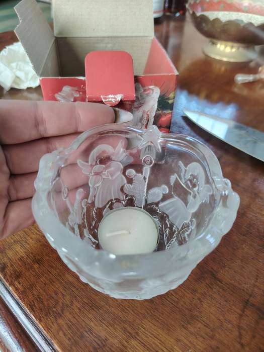 Small whalterglass solid cut Crystal bowl