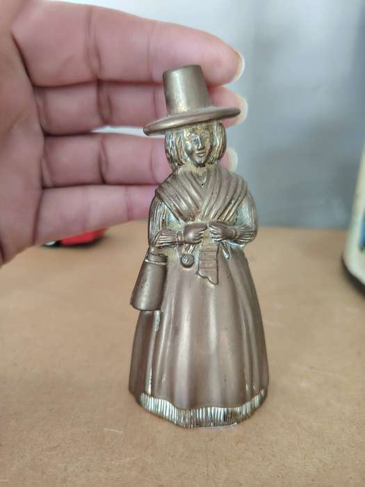 Beautiful brass bell Victorian lady