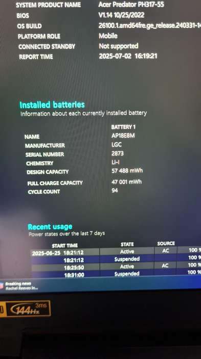 Acer predator helios 300 17" i7 11800h,RTX 3060 gaming laptop