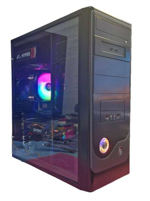 Gaming PC with static ARGB, GTX1660 Super 6Gb GPU, i5-4590 CPU, 16Gb RAM, 512Gb NvMe, Win 11 Pro