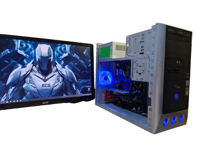 Windows 10 Desktop PC, GT 220 1Gb GPU, Core2 Quad CPU, 4Gb RAM, 240Gb SSD, DVD, Win 10 Pro