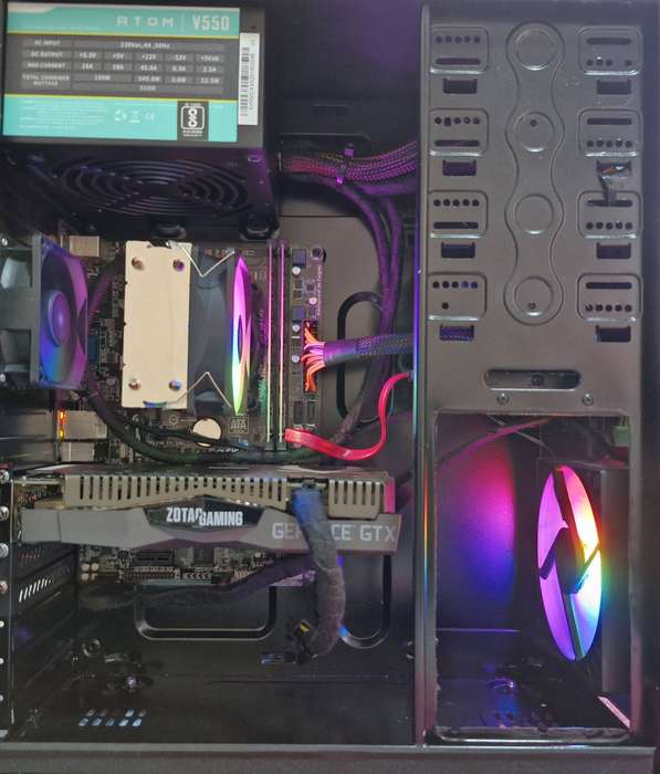 Gaming PC with static ARGB, GTX1660 Super 6Gb GPU, i5-4590 CPU, 16Gb RAM, 500Gb SSD, Win 11 Pro