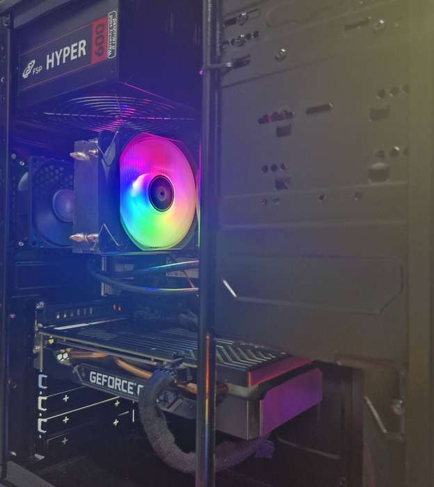Gaming PC with static ARGB, GTX1660 Super 6Gb GPU, i5-4590 CPU, 16Gb RAM, 512Gb NvMe, Win 11 Pro