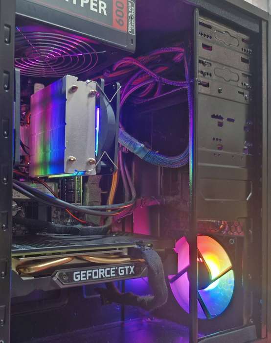 Gaming PC with static ARGB, GTX1660 Super 6Gb GPU, i5-4590 CPU, 16Gb RAM, 512Gb NvMe, Win 11 Pro