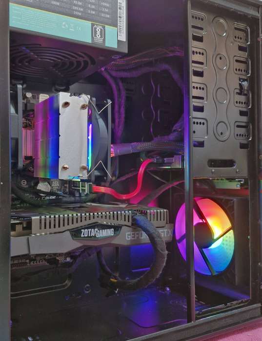 Gaming PC with static ARGB, GTX1660 Super 6Gb GPU, i5-4590 CPU, 16Gb RAM, 500Gb SSD, Win 11 Pro