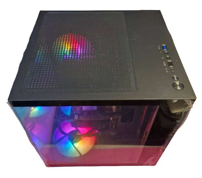 Gaming compact PC with static ARGB, GTX1060 6Gb GPU, i5-4460 CPU, 16Gb RAM, 512Gb SSD, Win 11 Pro