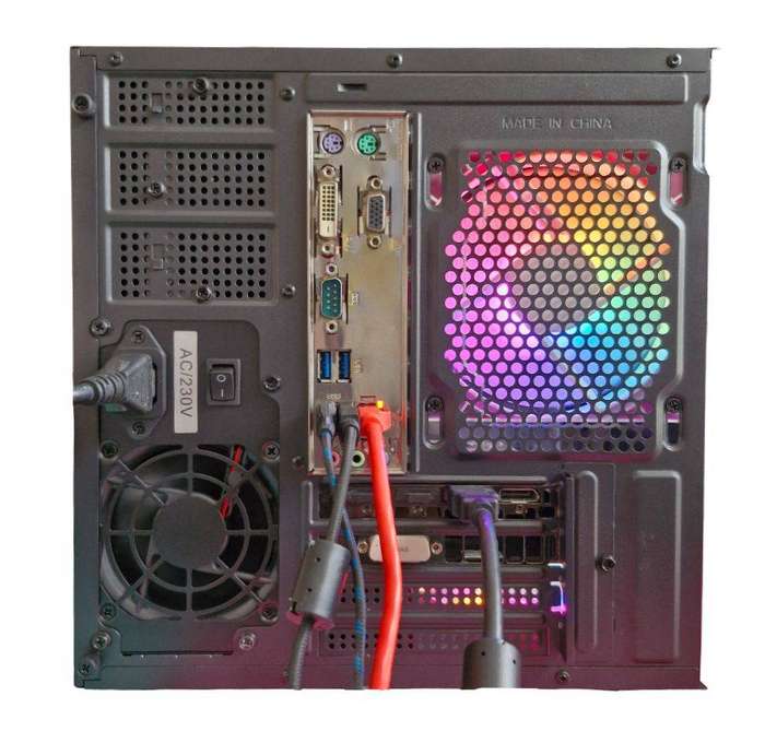 Gaming compact PC with static ARGB, GTX1060 6Gb GPU, i5-4590 CPU, 16Gb RAM, 512Gb SSD, Win 11 Pro