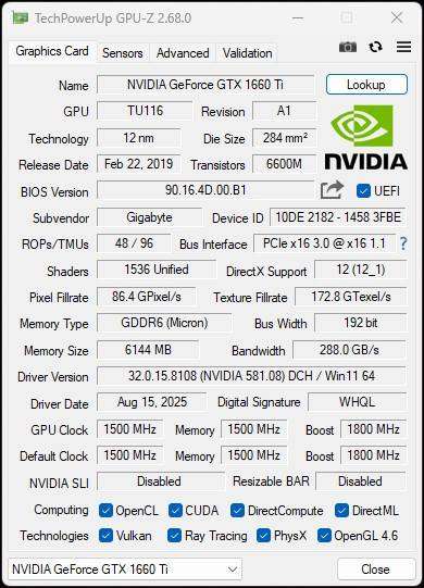 Gaming PC with ARGB, GTX1660 Ti 6Gb GPU, i5-8500T CPU, 16Gb RAM, 512Gb NvMe, Win 11 Pro