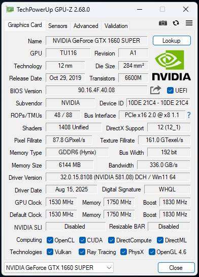 Gaming PC with static ARGB, GTX1660 Super 6Gb GPU, i5-4590 CPU, 16Gb RAM, 512Gb NvMe, Win 11 Pro