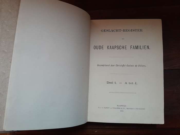 Genealogy - Geslacht-Register Der Oude Kaapsche Familien - set of 3