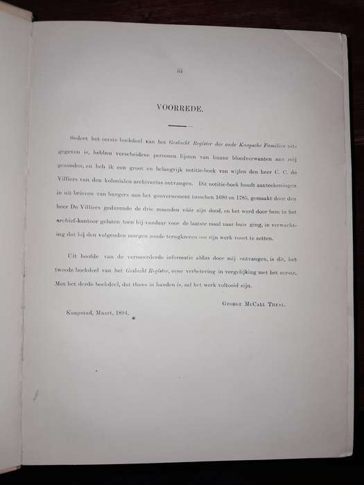 Genealogy - Geslacht-Register Der Oude Kaapsche Familien - set of 3
