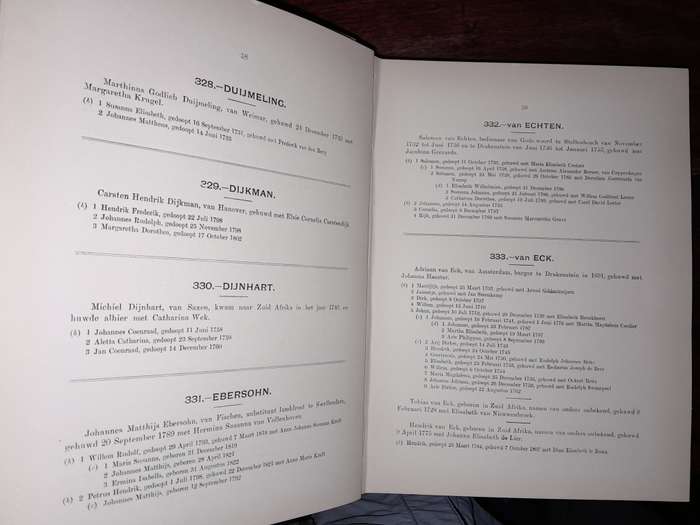 Genealogy - Geslacht-Register Der Oude Kaapsche Familien - set of 3