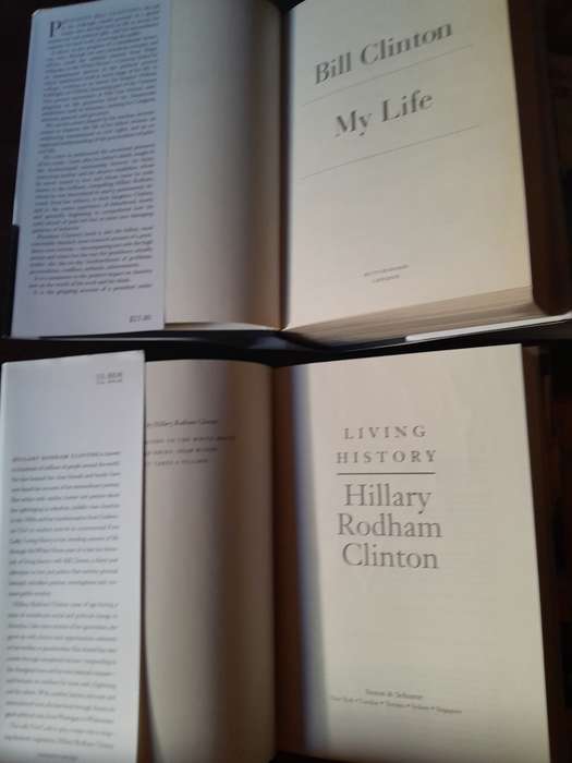 Bill & Hillary Clinton -  set of 2 autobiographies