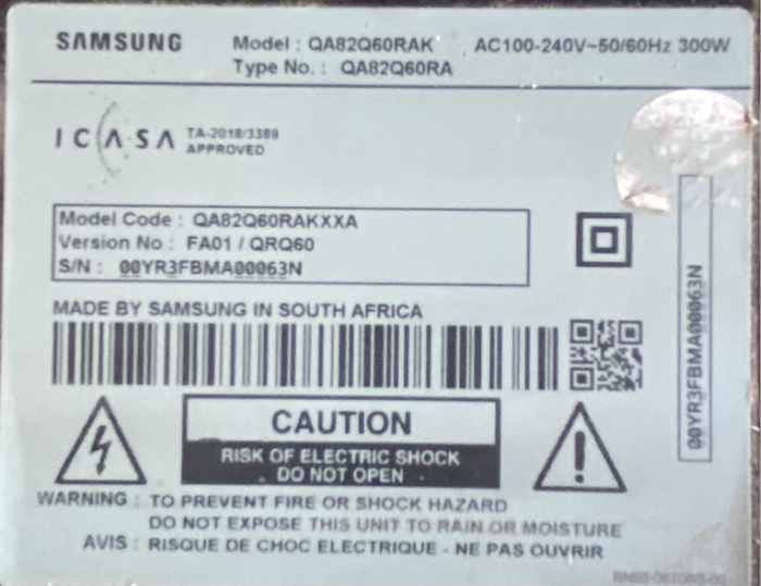 Samsung Tv Flat Cable BN96-39820H