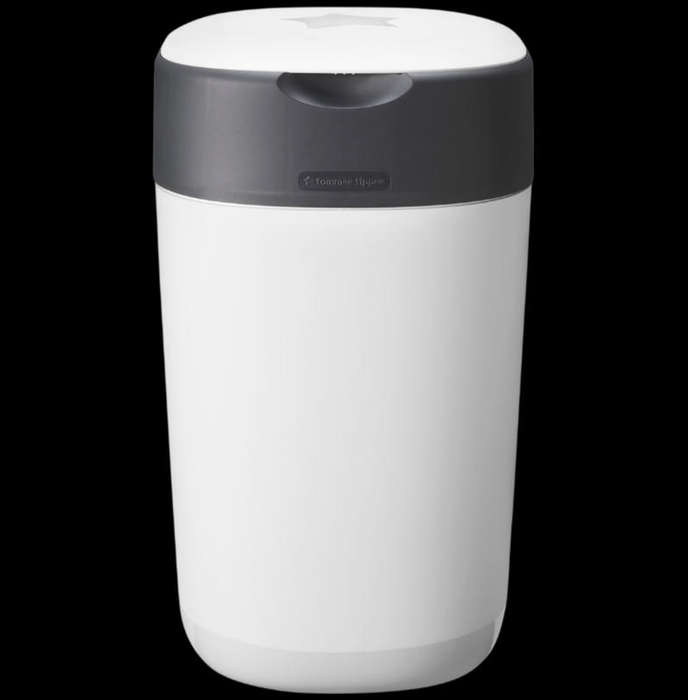 Tommee Tippee Twist And Click Advanced Nappy Bin Eco-Friendlier - Cotton White