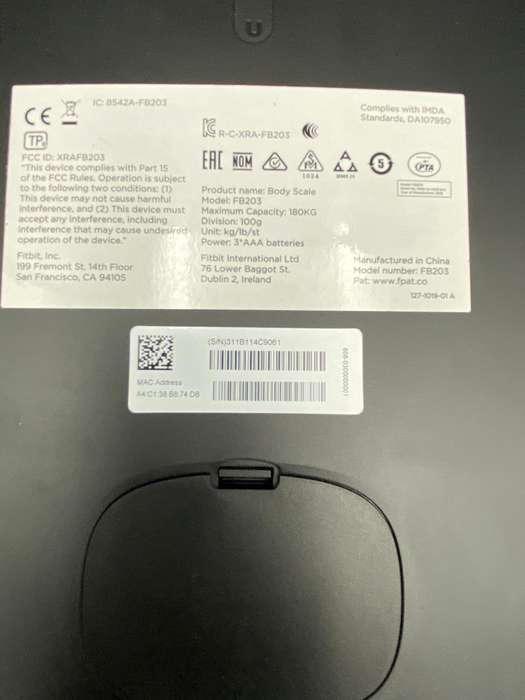 Fitbit Aria Air Smart Scale - Black