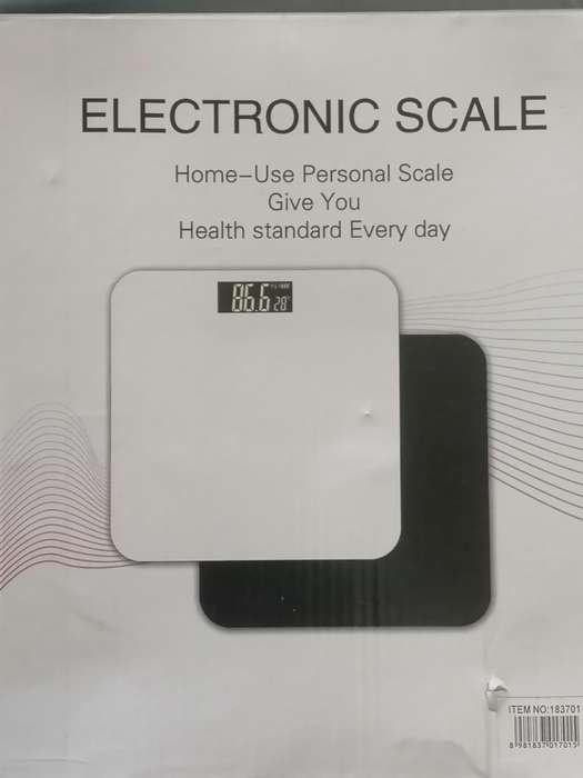 Electronic Bathroom Scale - black