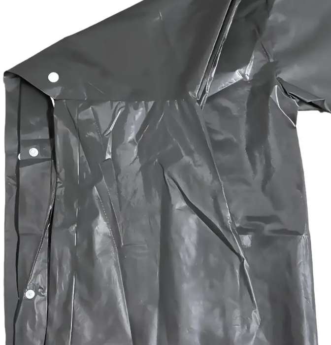 Extra Long and Thick Adult Raincoat with Drawstring Hood