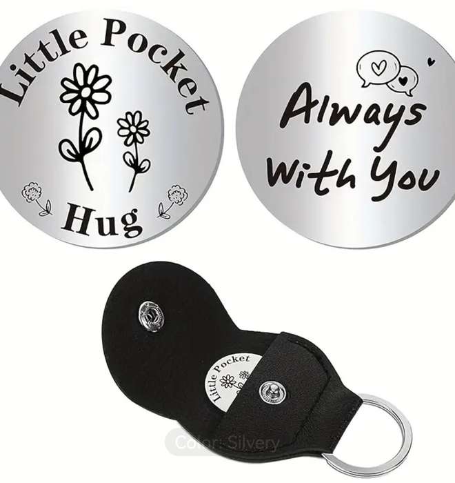 1pc Little Pocket Hug Coin with Keychain
