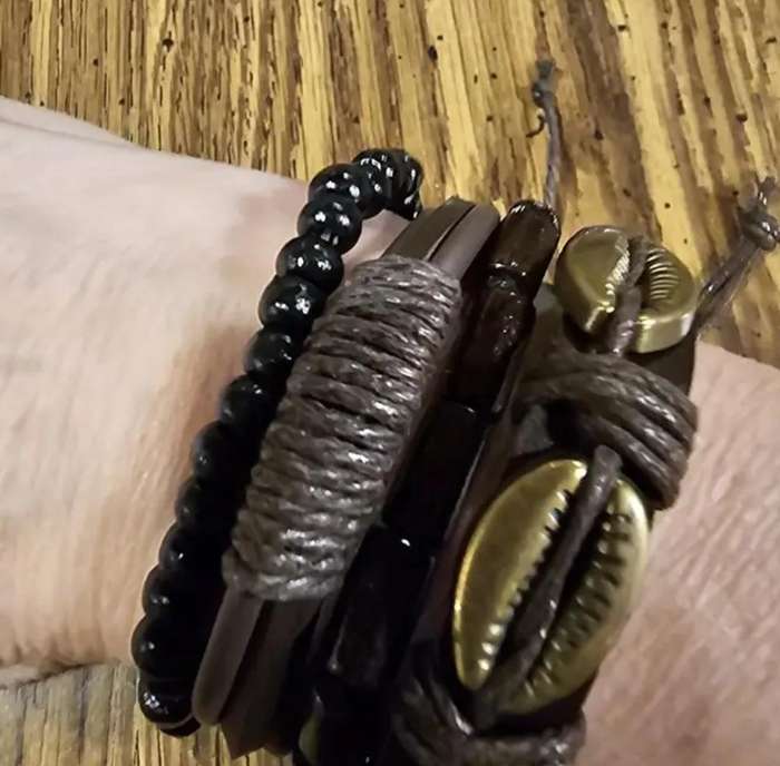 5pcs Men's Fashion Quartz Watch & Bracelet Set