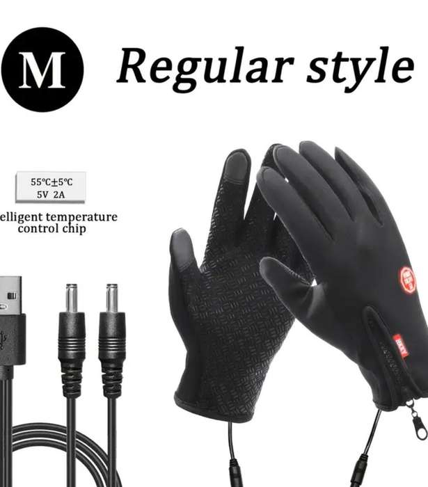USB Heated Gloves with 3 Heat Settings Size M