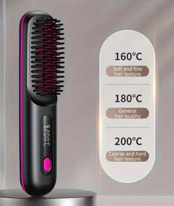 Portable Cordless Hair Straightener, Smooth Hair Straightening with LCD Display