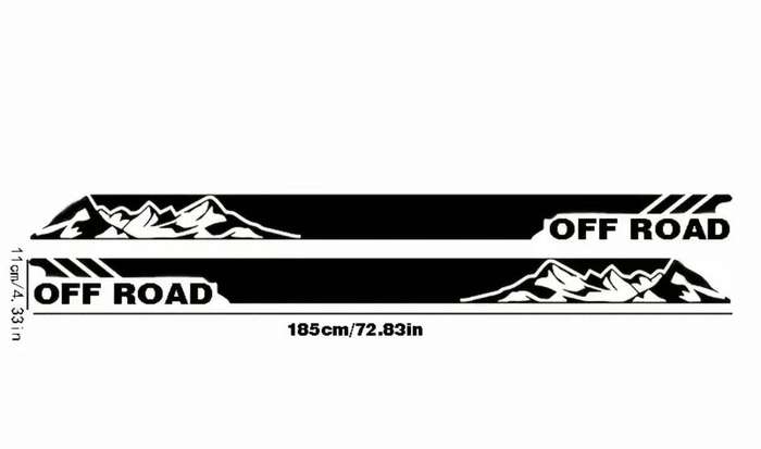 2pcs "OFF ROAD" Pickup Truck & SUV Side Skirt Vinyl Decals