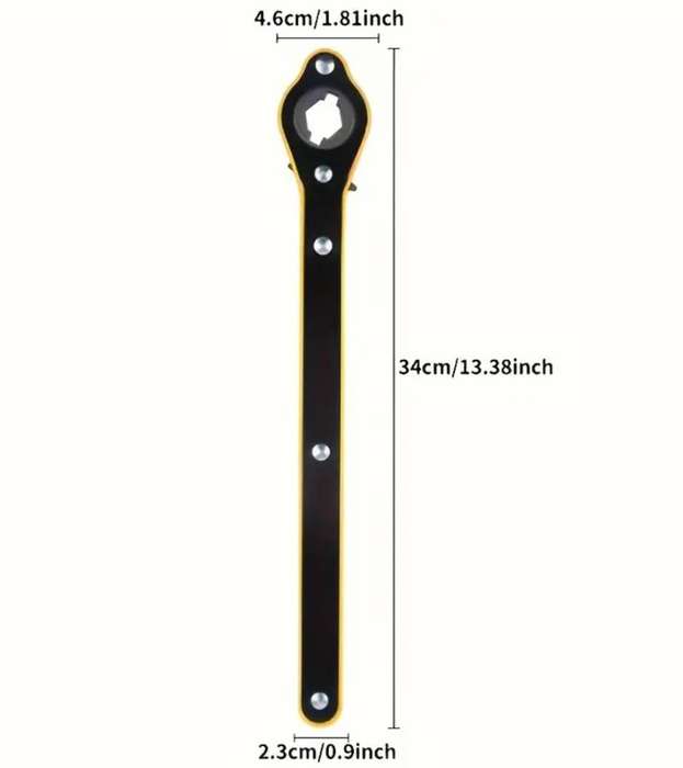 Heavy-Duty Metal Metal Tire Jack Wrench, 360° Rotating Knob