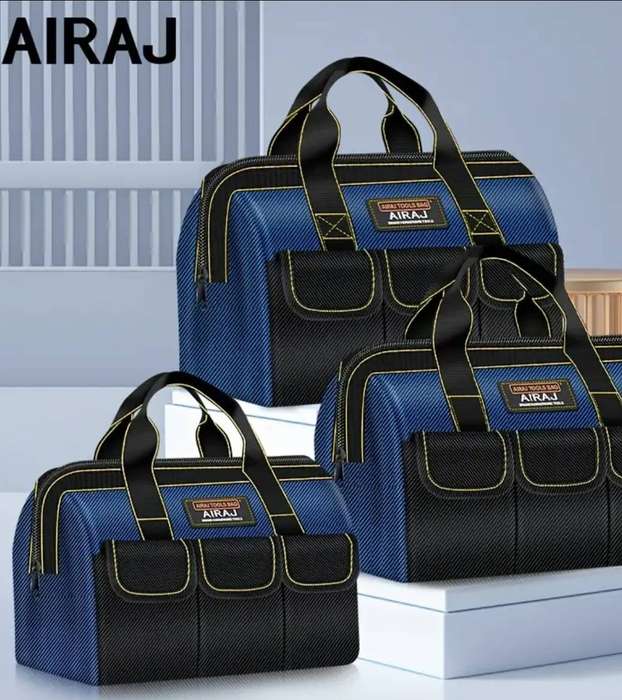 AIRAJ 3pcs Heavy-Duty Tool Bags - Large Capacity - Blue