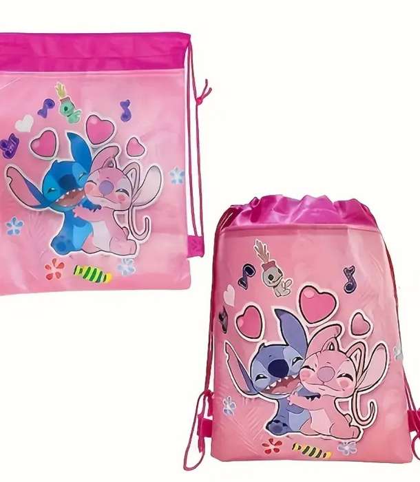 12pcs Disney Stitch Drawstring Storage Bags Officially Licensed