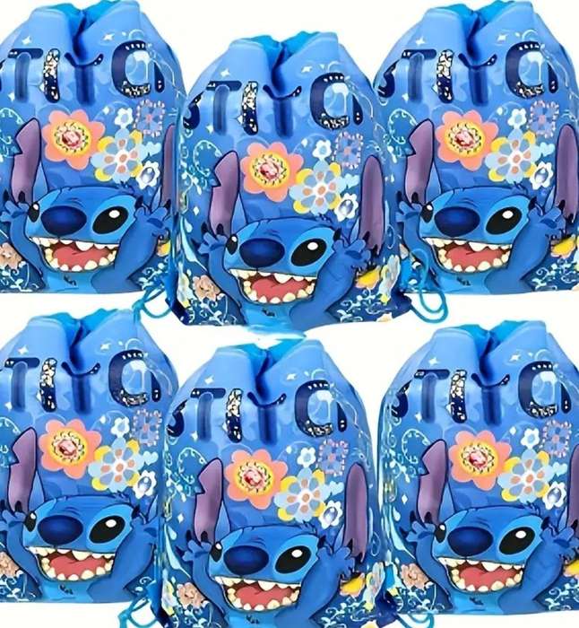 12pcs Disney Stitch Drawstring Storage Bags Officially Licensed