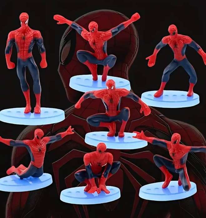 7pcs MARVEL Superhero Spiderman Figurines