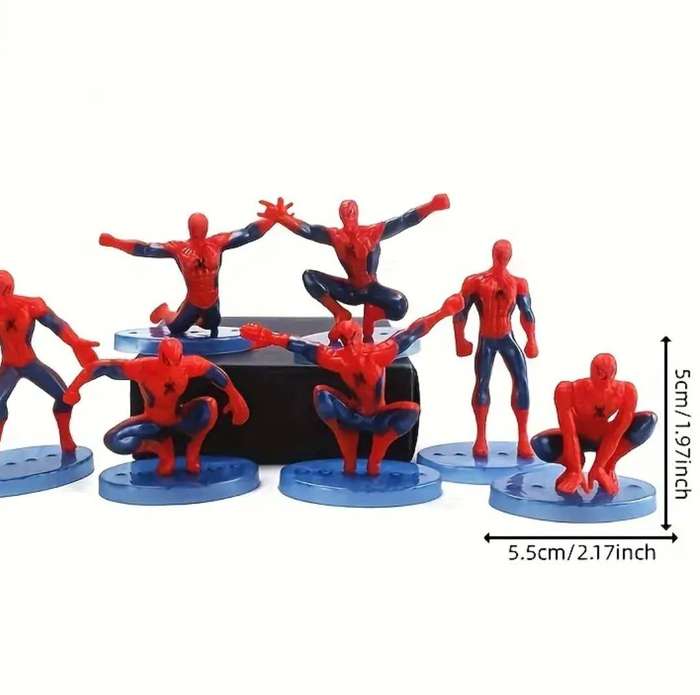 7pcs MARVEL Superhero Spiderman Figurines