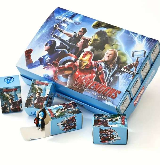 24pcs MARVEL Avengers Mystery Box Doll Fun Punching Activity Set